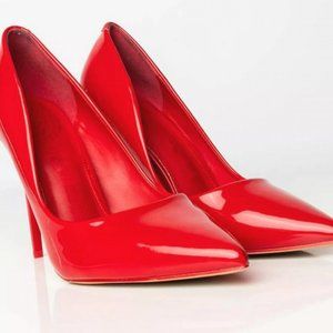 High Heel Pointed Toe 4.5in Stiletto Women's Pumps Red US 11